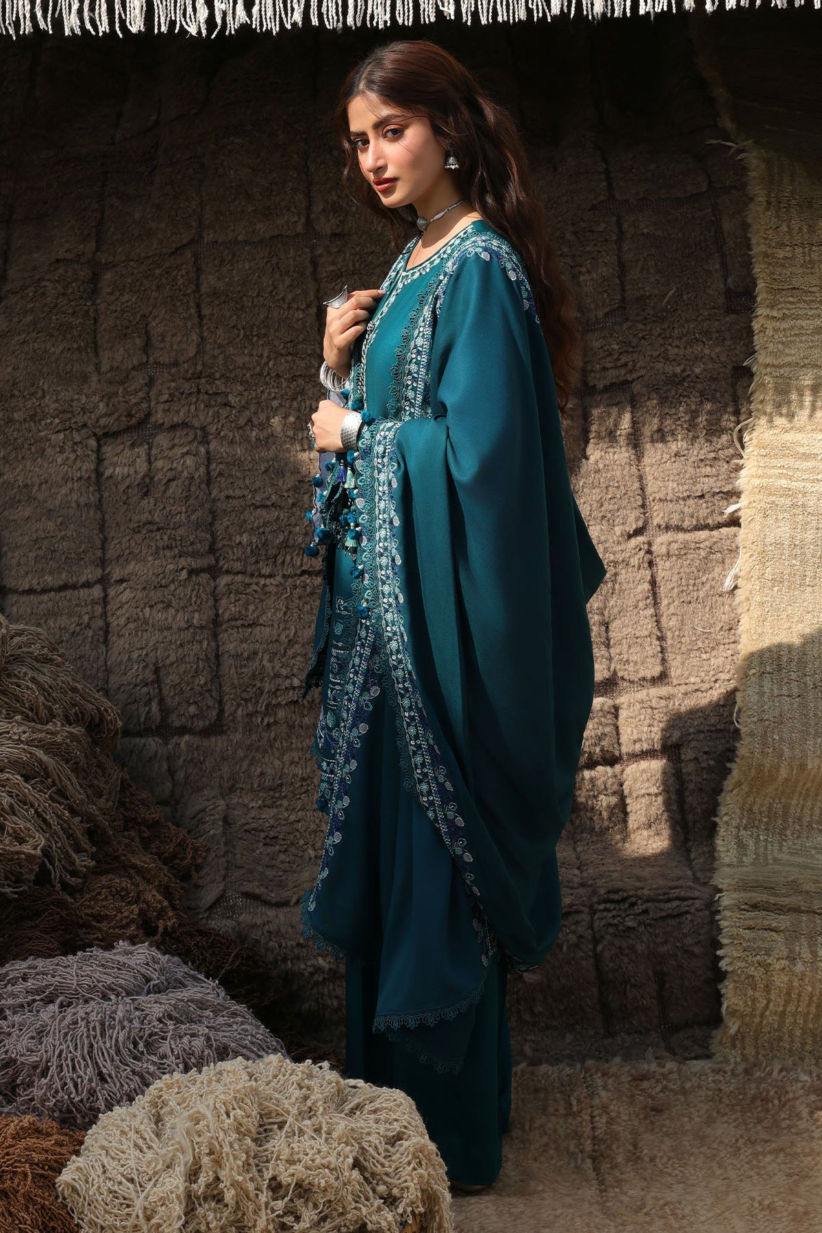 INDIGO MUSE-3PC MARINA EMBROIDERED SUIT