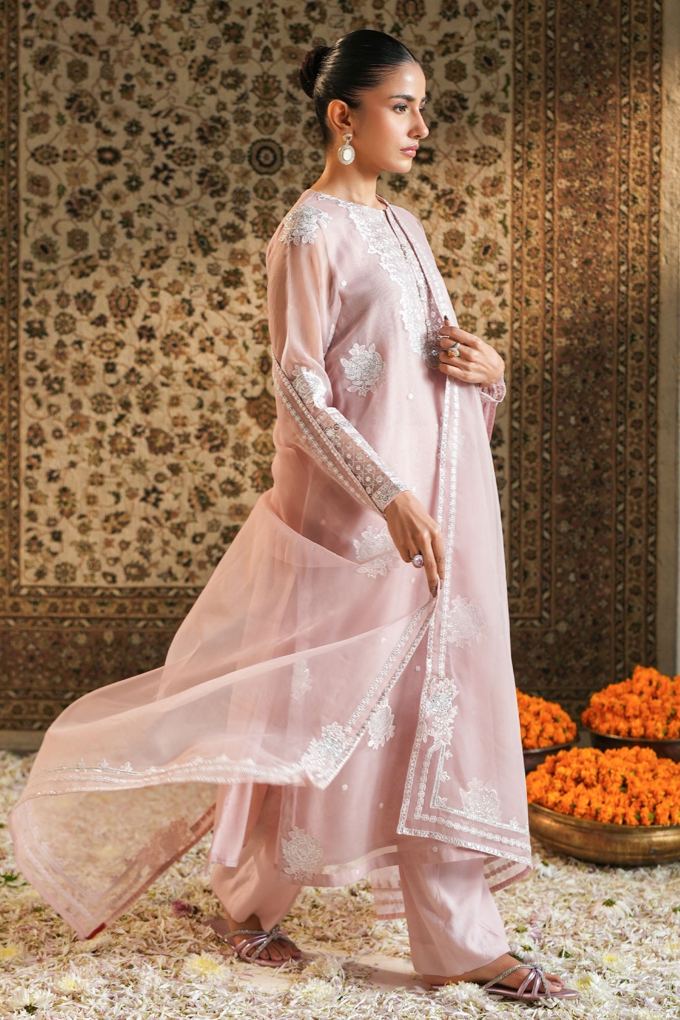 SILVER ROSE-2PC (SHIRT & DUPATTA)