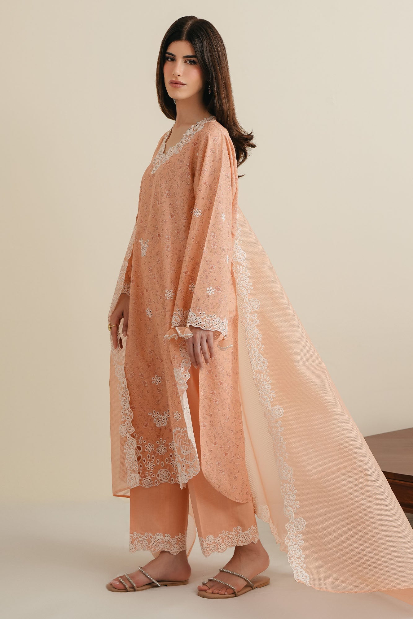 MEADOW BLOOM-3PC EMBROIDERED LAWN SUIT