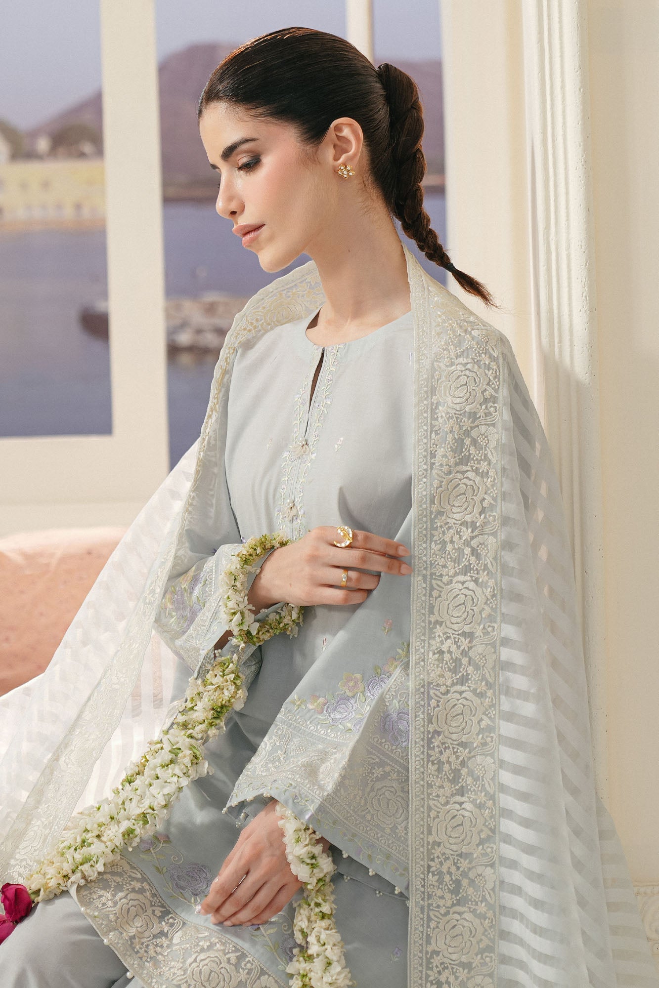 AQUA WHISPER-2PC (SHIRT & DUPATTA)