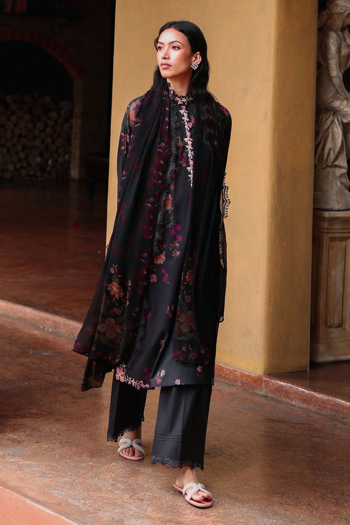 SHADOW GRACE-3PC (SHIRT, TROUSER & DUPATTA)