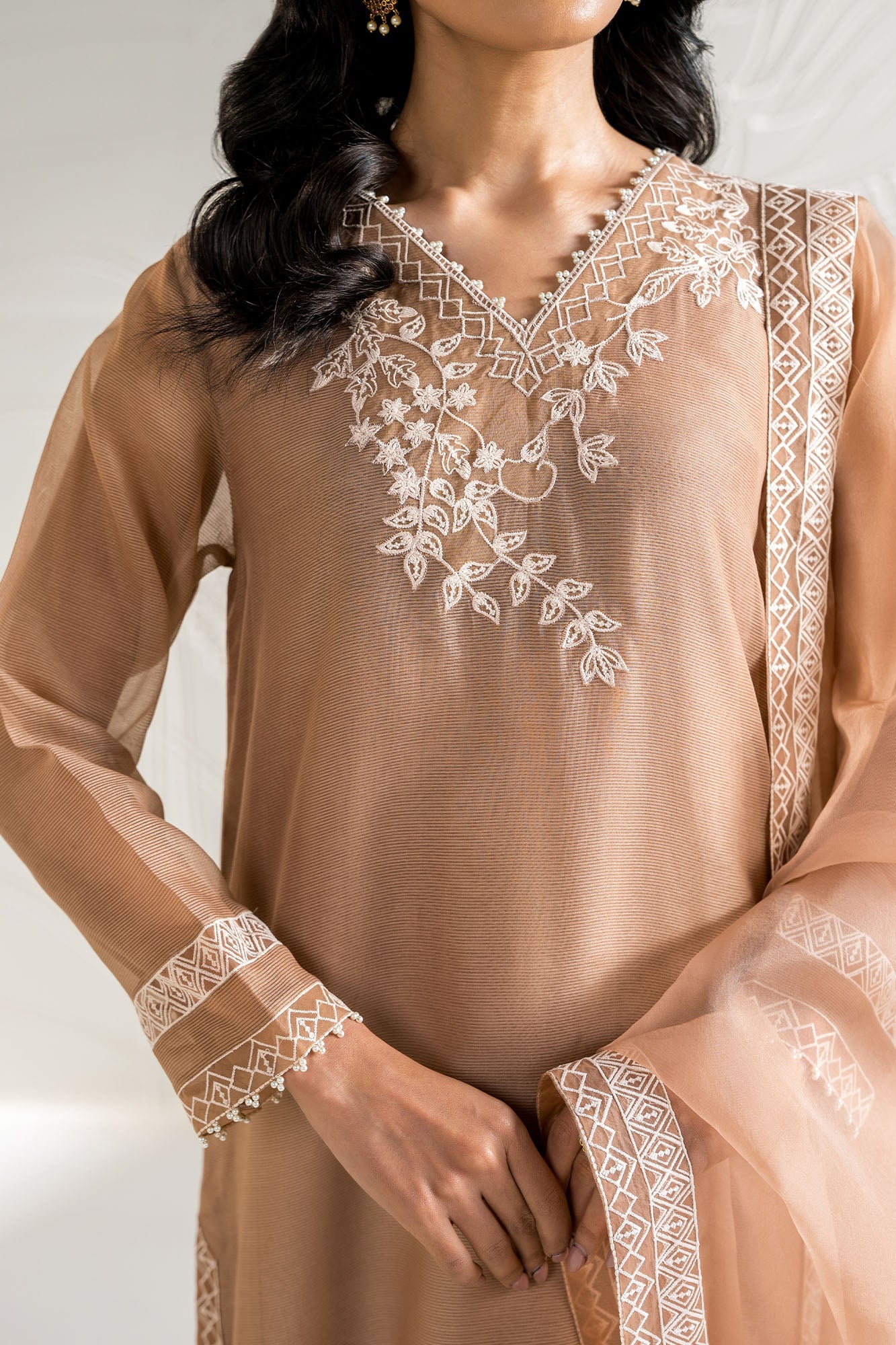 Ivory Dune-2Pc (Shirt & Dupatta)