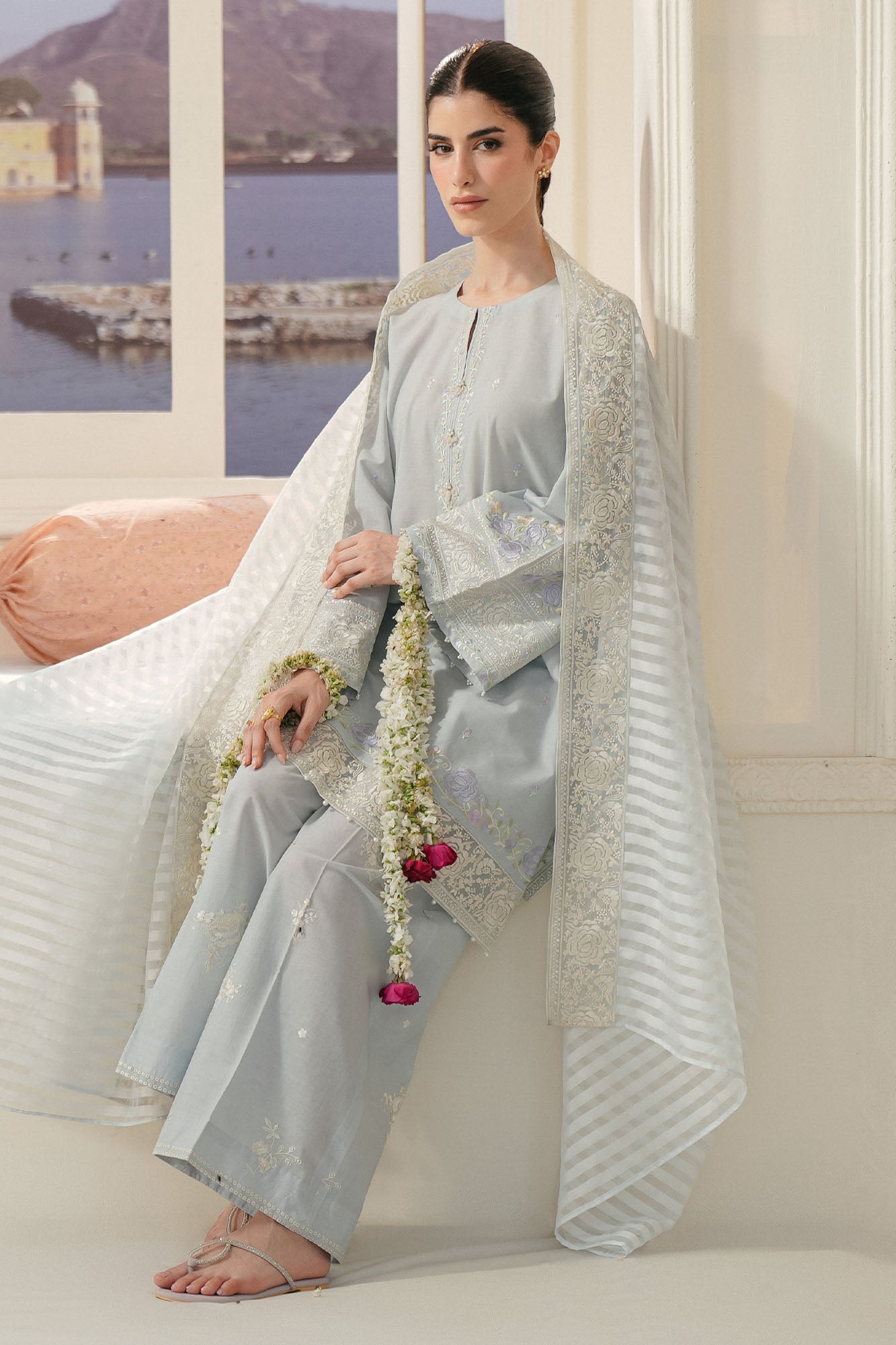 AQUA WHISPER-2PC (SHIRT & DUPATTA)