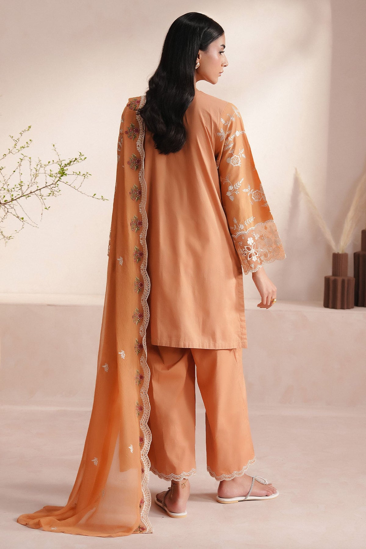 SUN GLOW-3PC (SHIRT, TROUSER & DUPATTA)