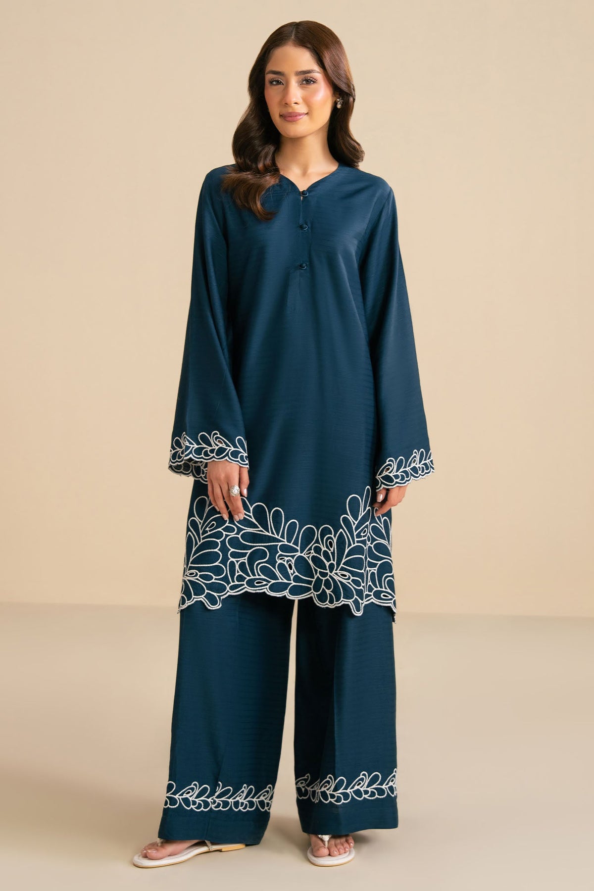 BLUE LUSTRE-2PC (SHIRT & TROUSER)