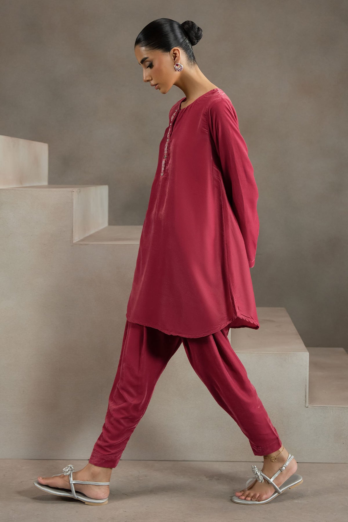 CORAL BLUSH-2PC (SHIRT & TROUSER)