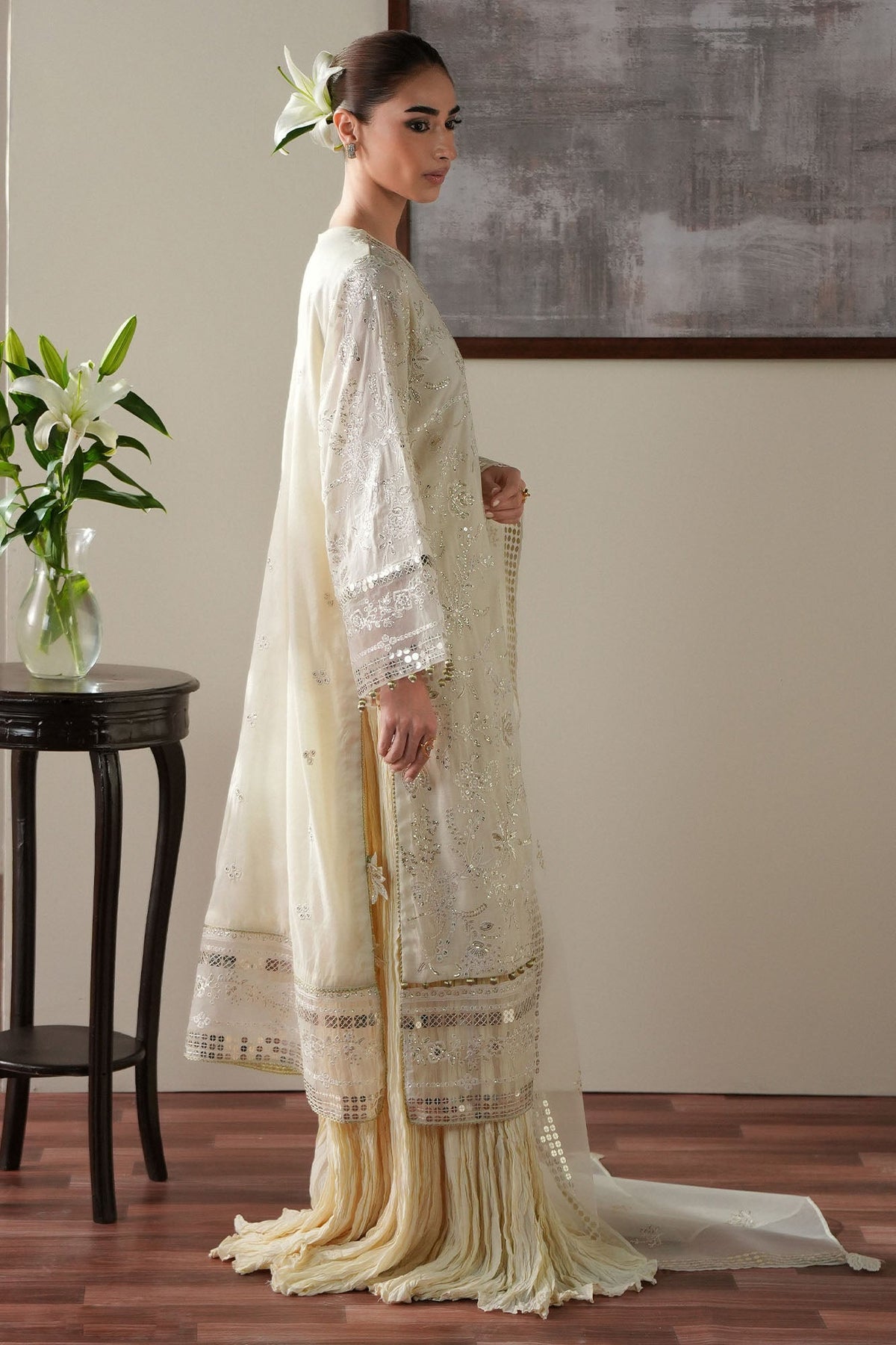 PEARL GLOW -4PC SILK EMBROIDERED SUIT