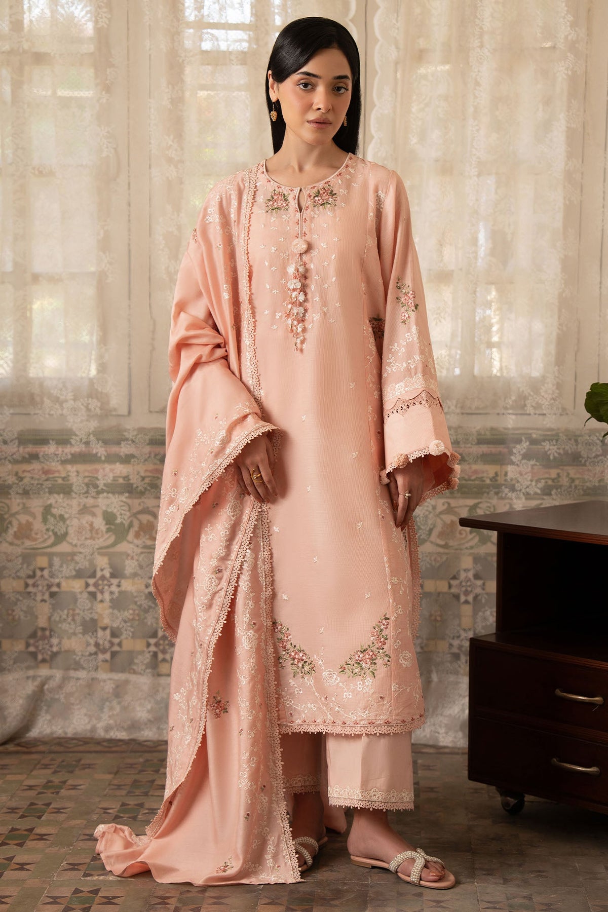 PETAL MUSE-3PC EMBROIDERED SUIT