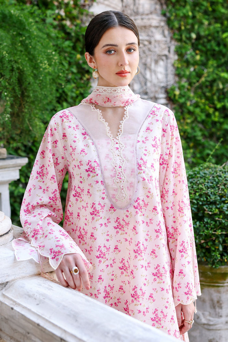 Peach Sprinkle-3Pc Embroidered Lawn Suit