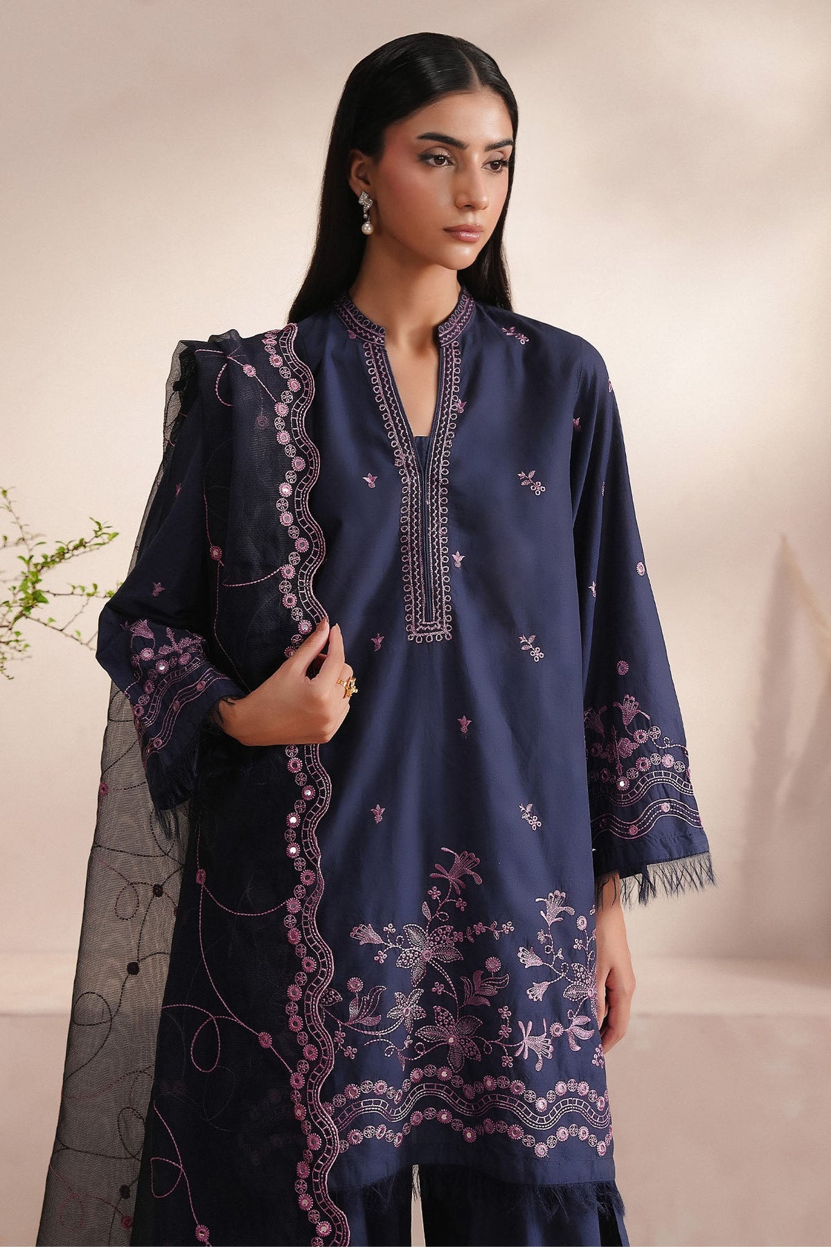 BLUE IRIS-3PC (SHIRT, SHALWAR & DUPATTA)