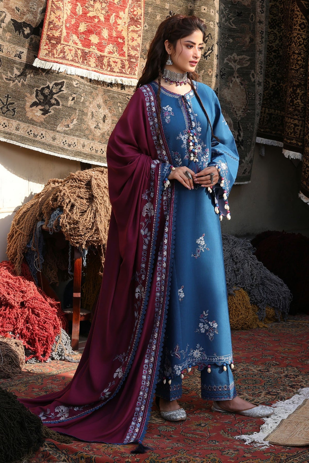 OCEAN REVERIE-3PC KHADDAR EMBROIDERED SUIT