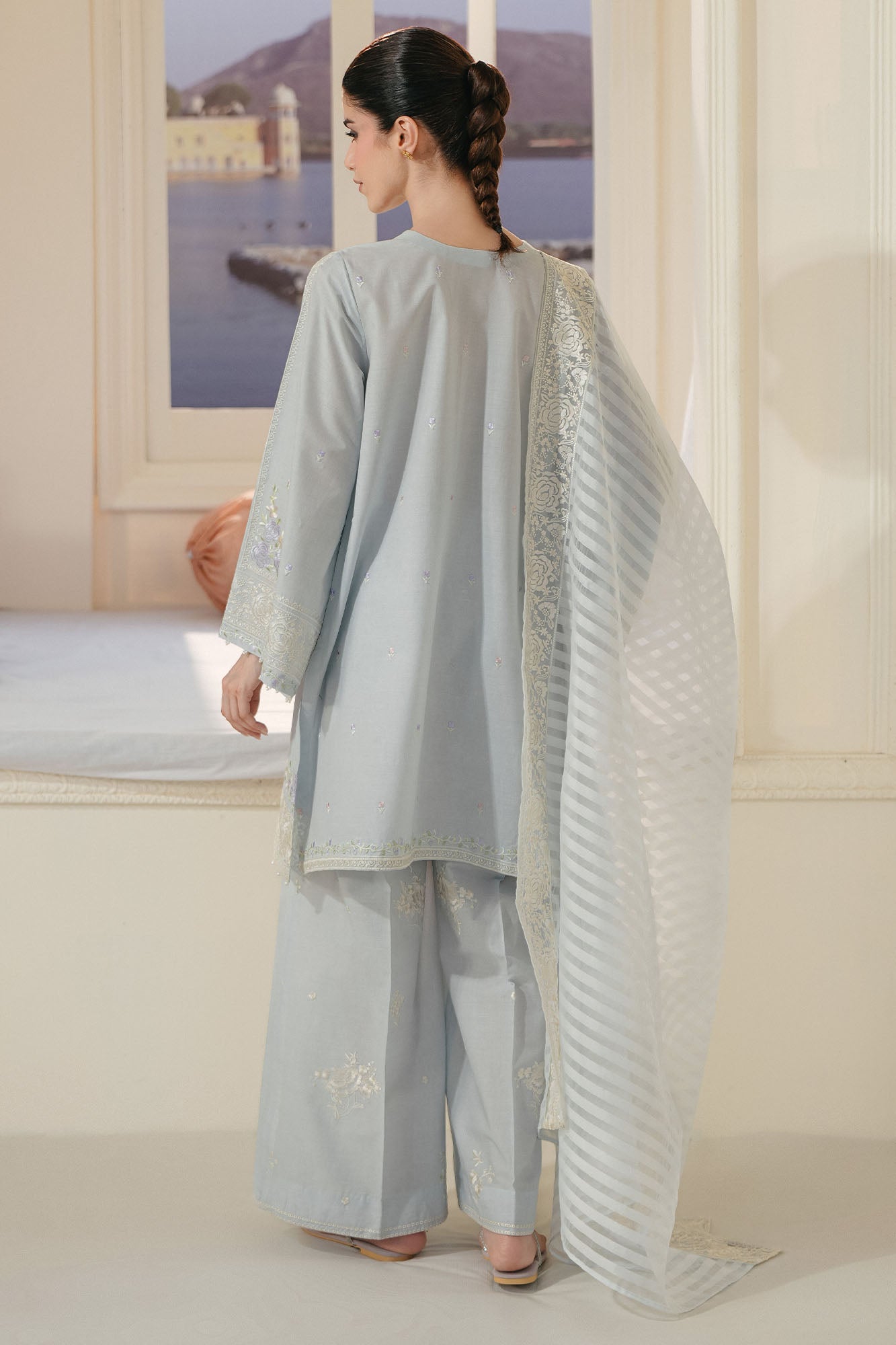 AQUA WHISPER-2PC (SHIRT & DUPATTA)