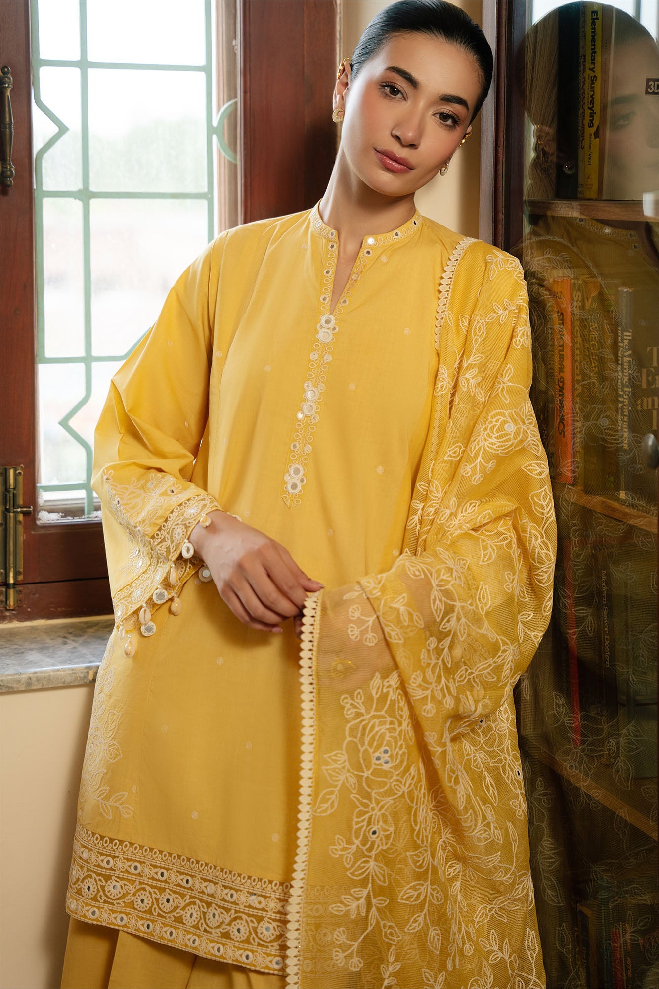 CITRINE GRACE-3PC EMBROIDERED LAWN SUIT