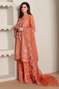 AMBER MIST-3PC EMBROIDERED LAWN SUIT