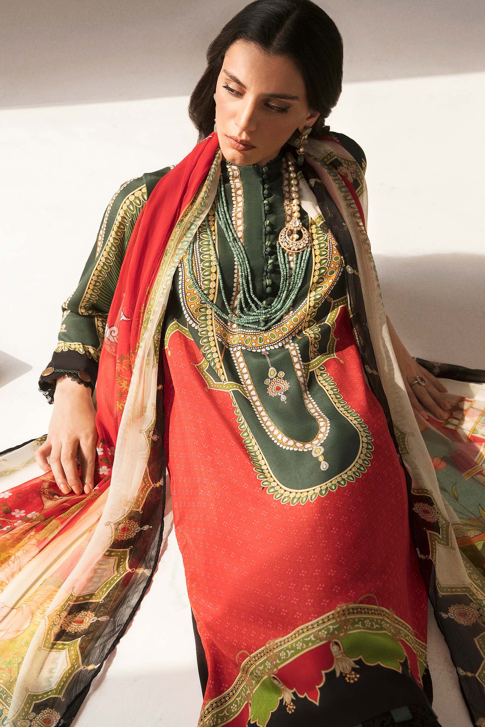 3 Piece Embroidered Suit