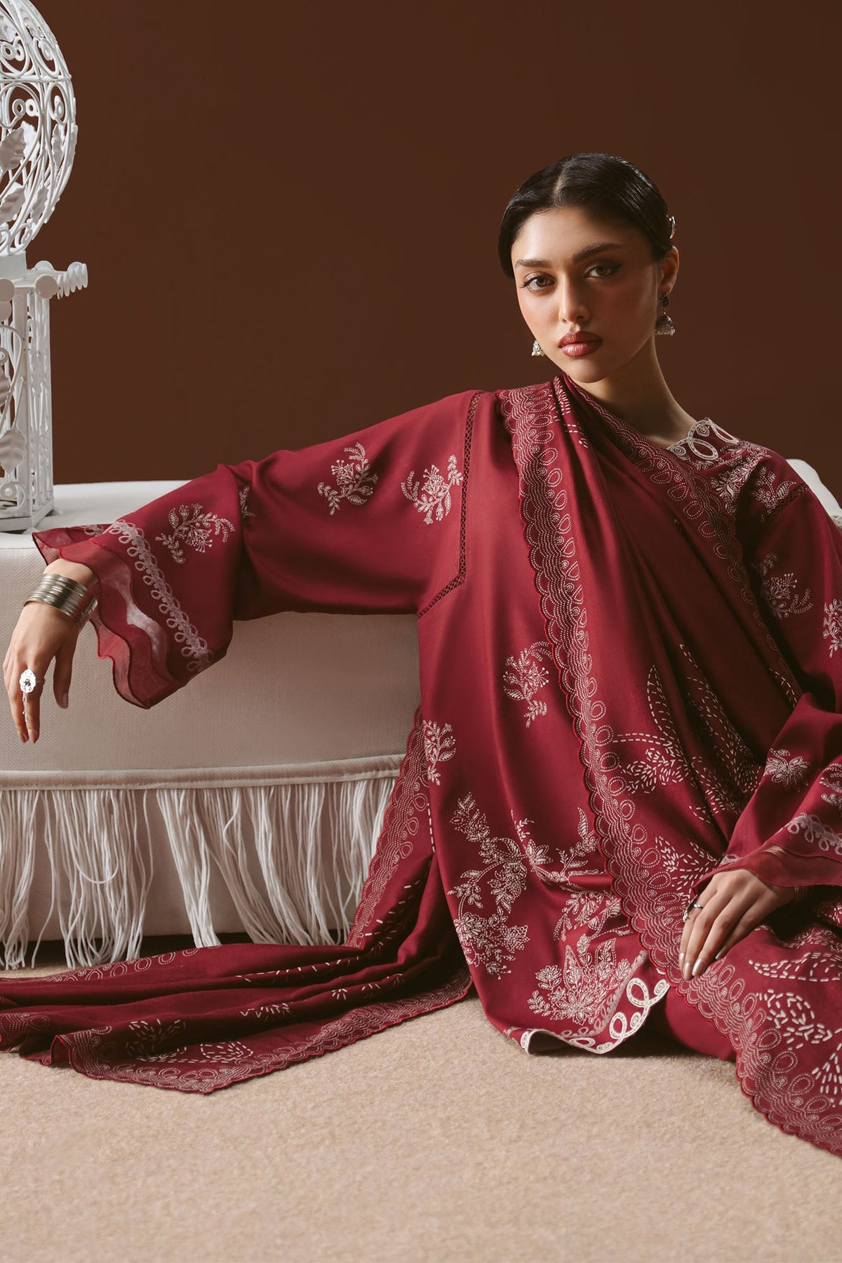 SCARLET INK-3PC LINEN PRINTED SUIT