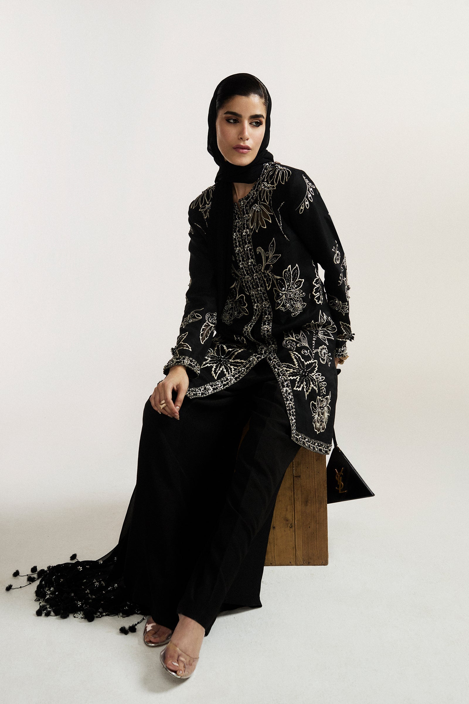 3 Piece - Embroidered Cambric Suit