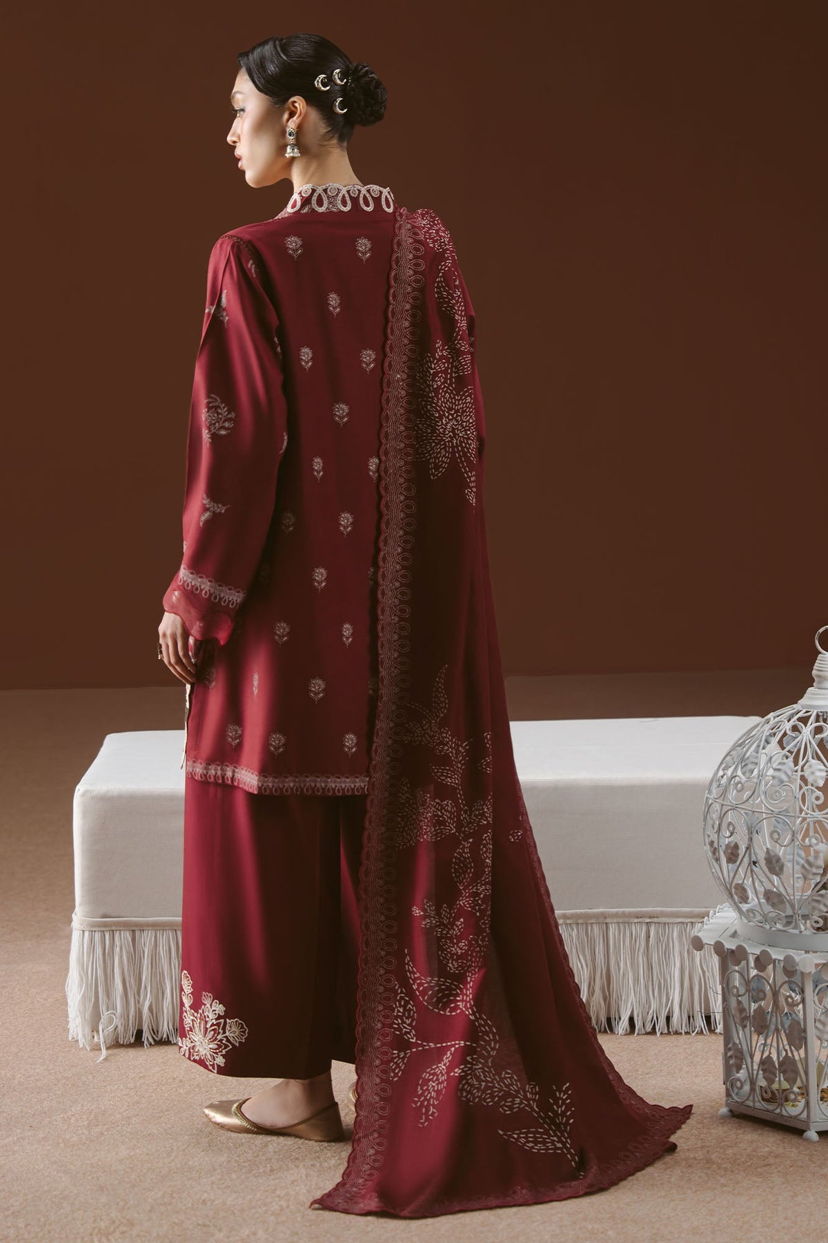 SCARLET INK-3PC LINEN PRINTED SUIT