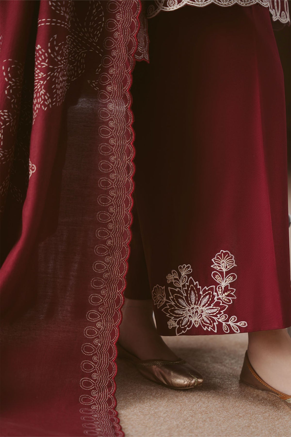 SCARLET INK-3PC LINEN PRINTED SUIT