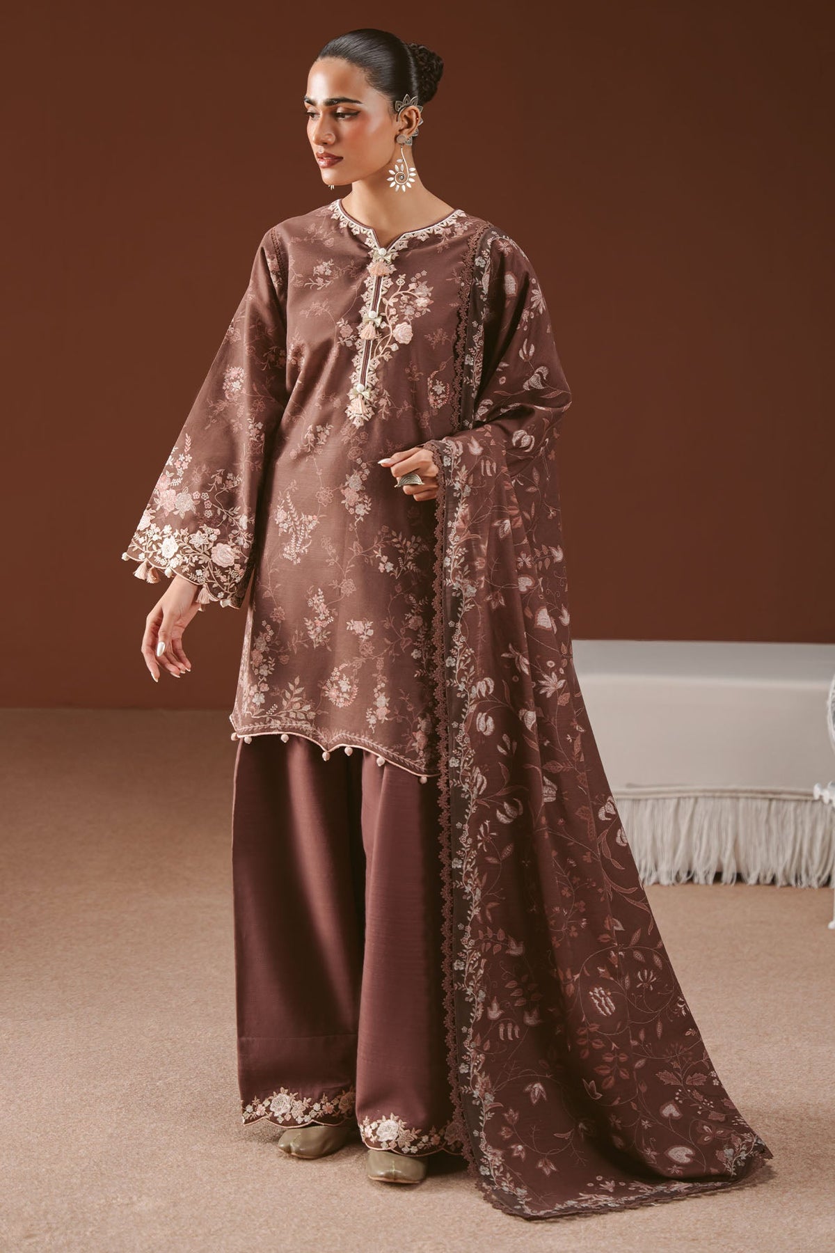 SHADOW TALE-3PC KHADDAR PRINTED SUIT