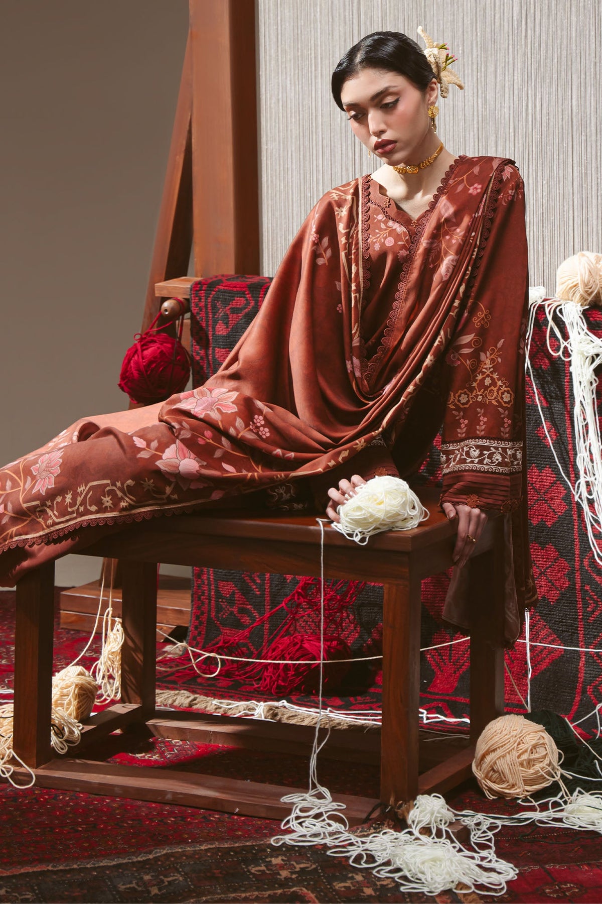 SEPIA GRACE- 3PC MARINA PRINTED SUIT