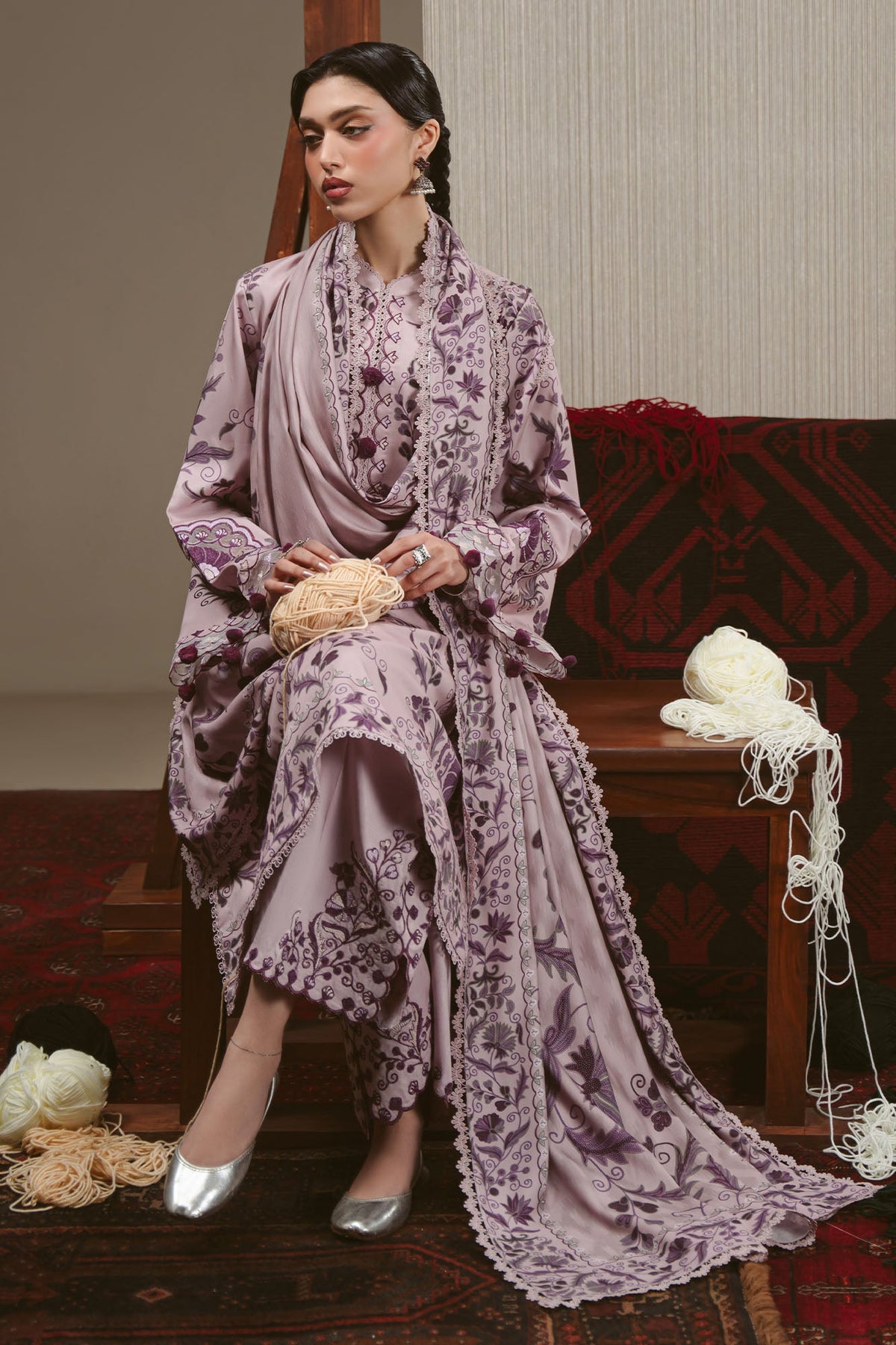 VIOLET MIST- 3PC MARINA PRINTED SUIT