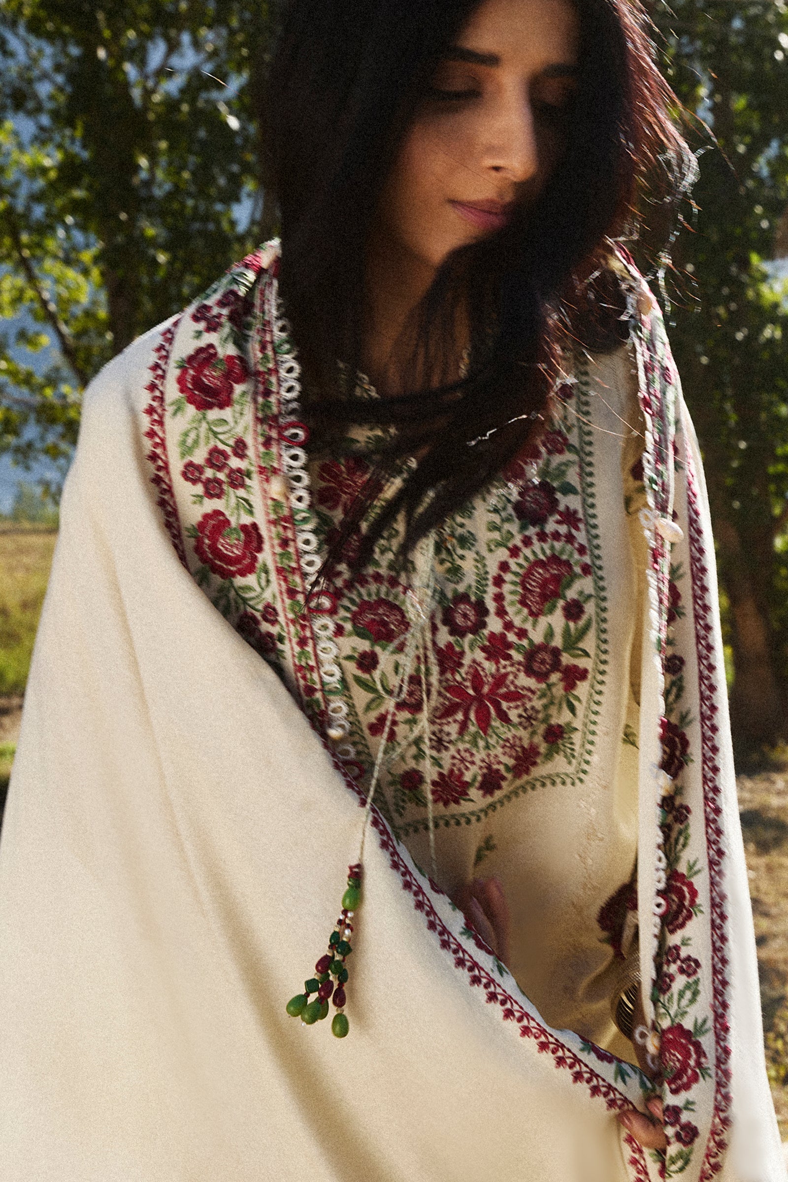 Embroidered Khaddar Shirt