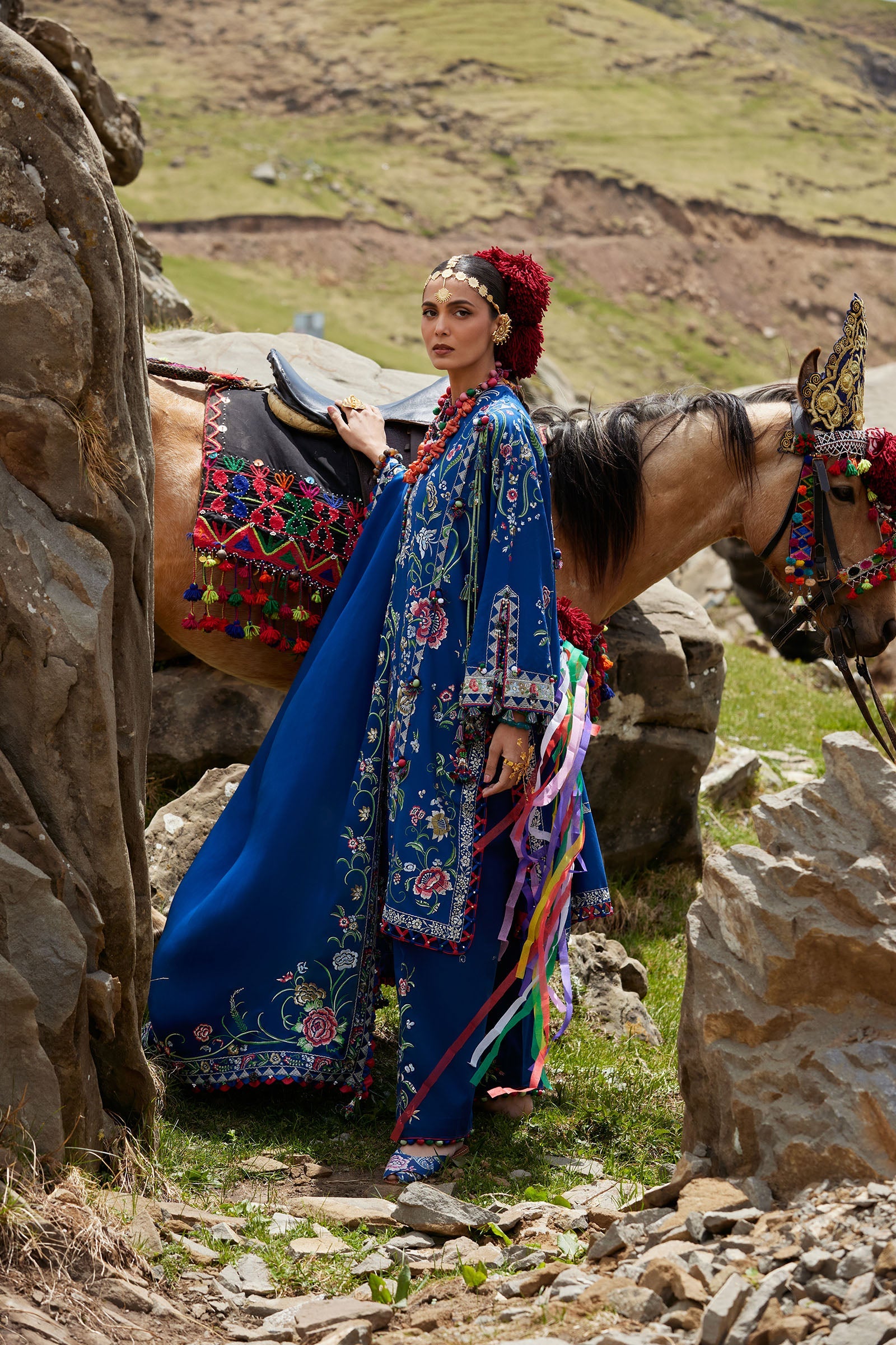 Embroidered Zari Lawn Shirt