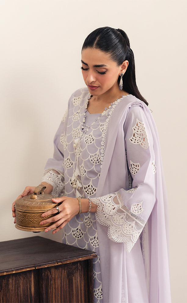 2 Piece Embroidered Dobby Lawn Suit