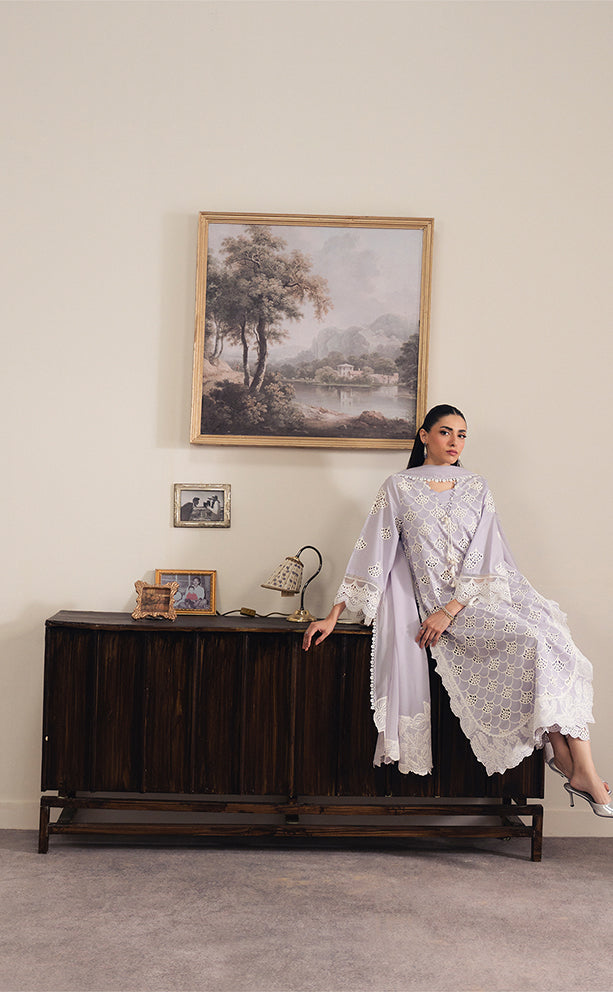 2 Piece Embroidered Dobby Lawn Suit