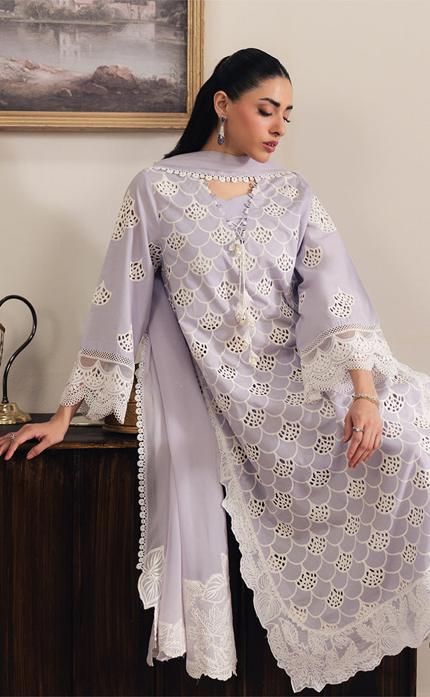 2 Piece Embroidered Dobby Lawn Suit