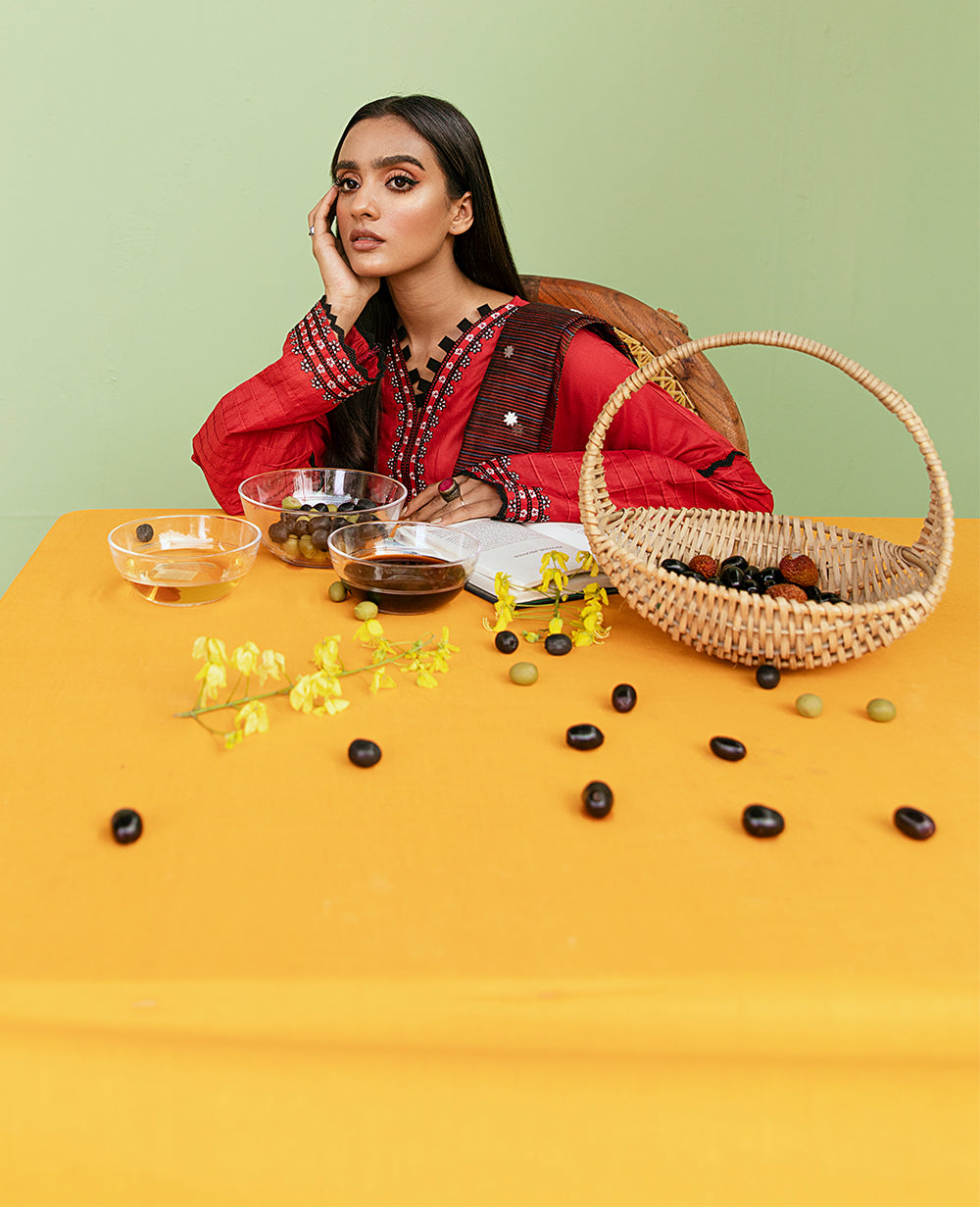 Plain Chiffon Dupatta with trimming