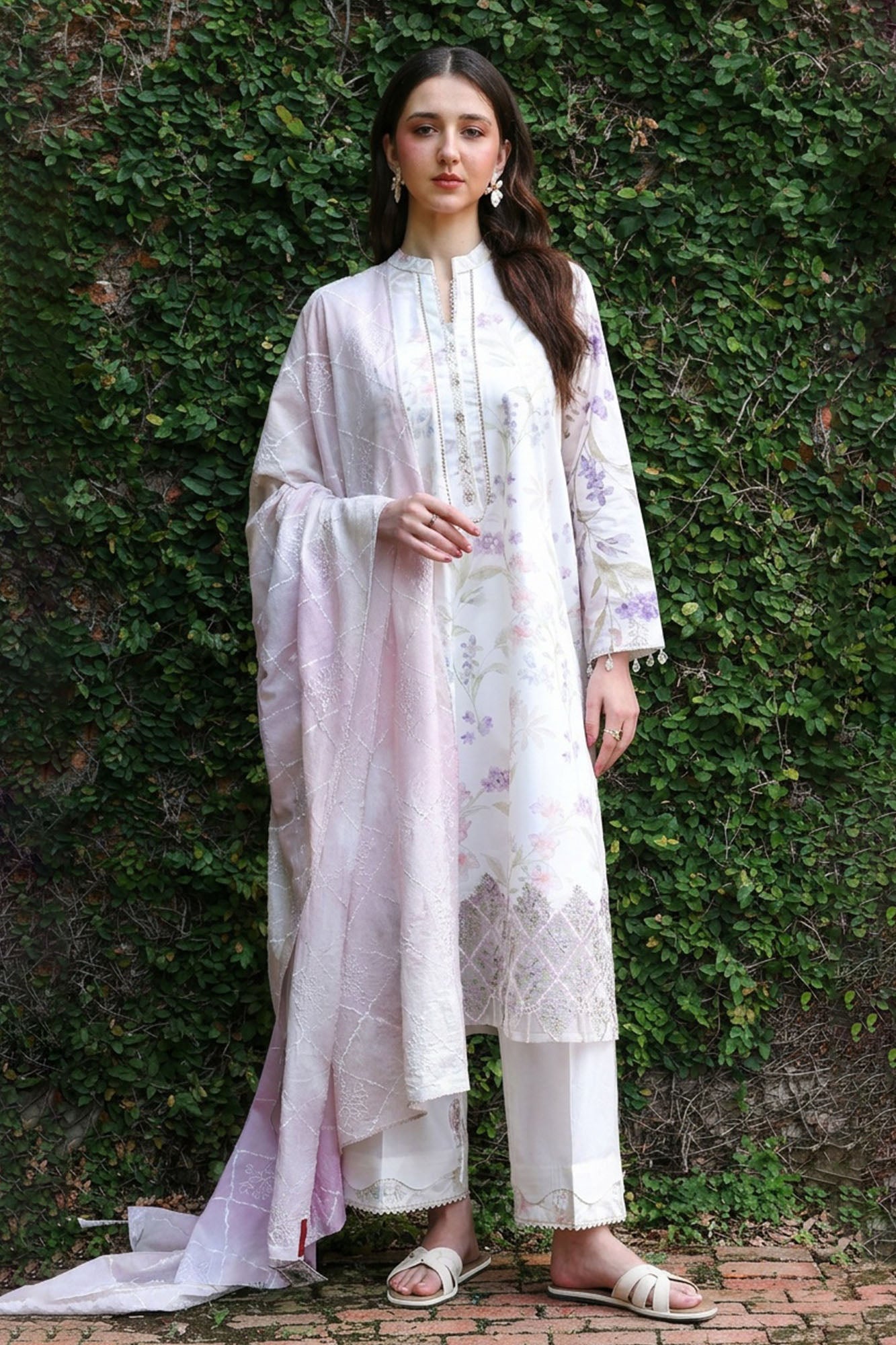 MEADOW DREAM-3PC (SHIRT, TROUSER & DUPATTA)