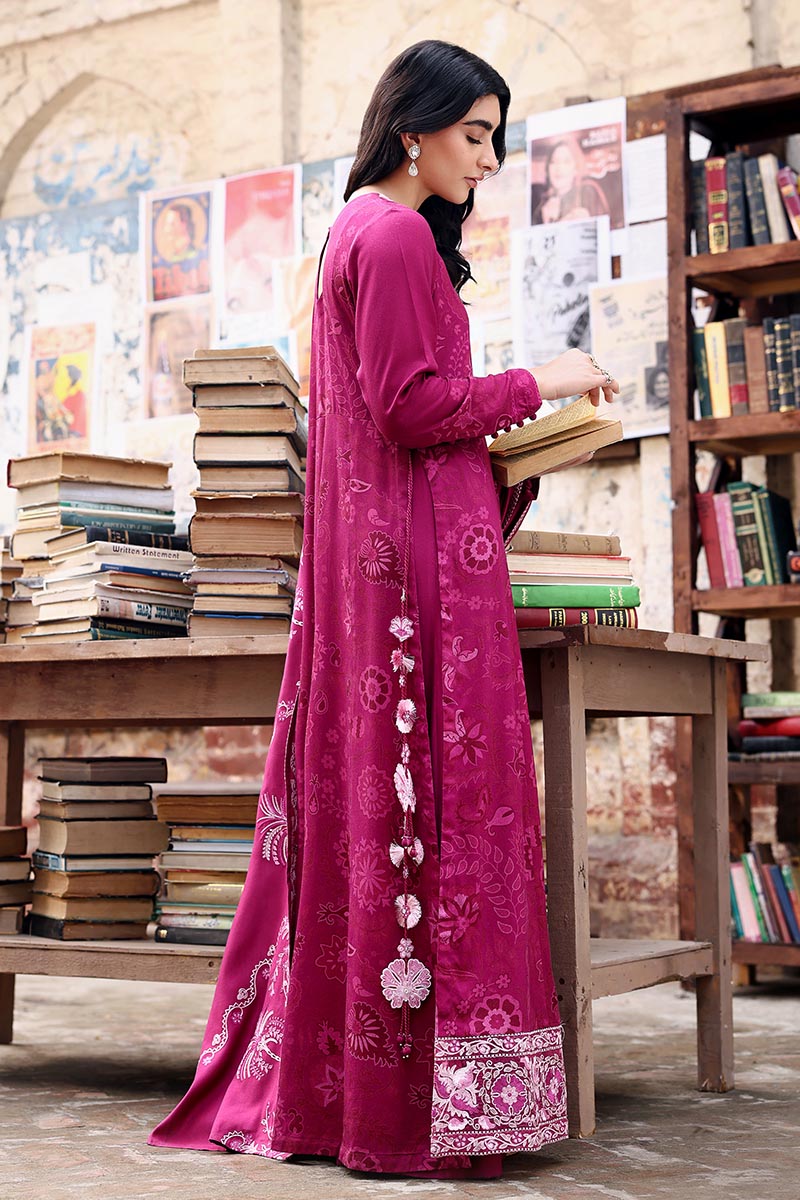 Fuchsia Thread-3Pc Marina Printed Suit
