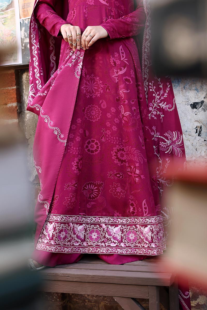 Fuchsia Thread-3Pc Marina Printed Suit