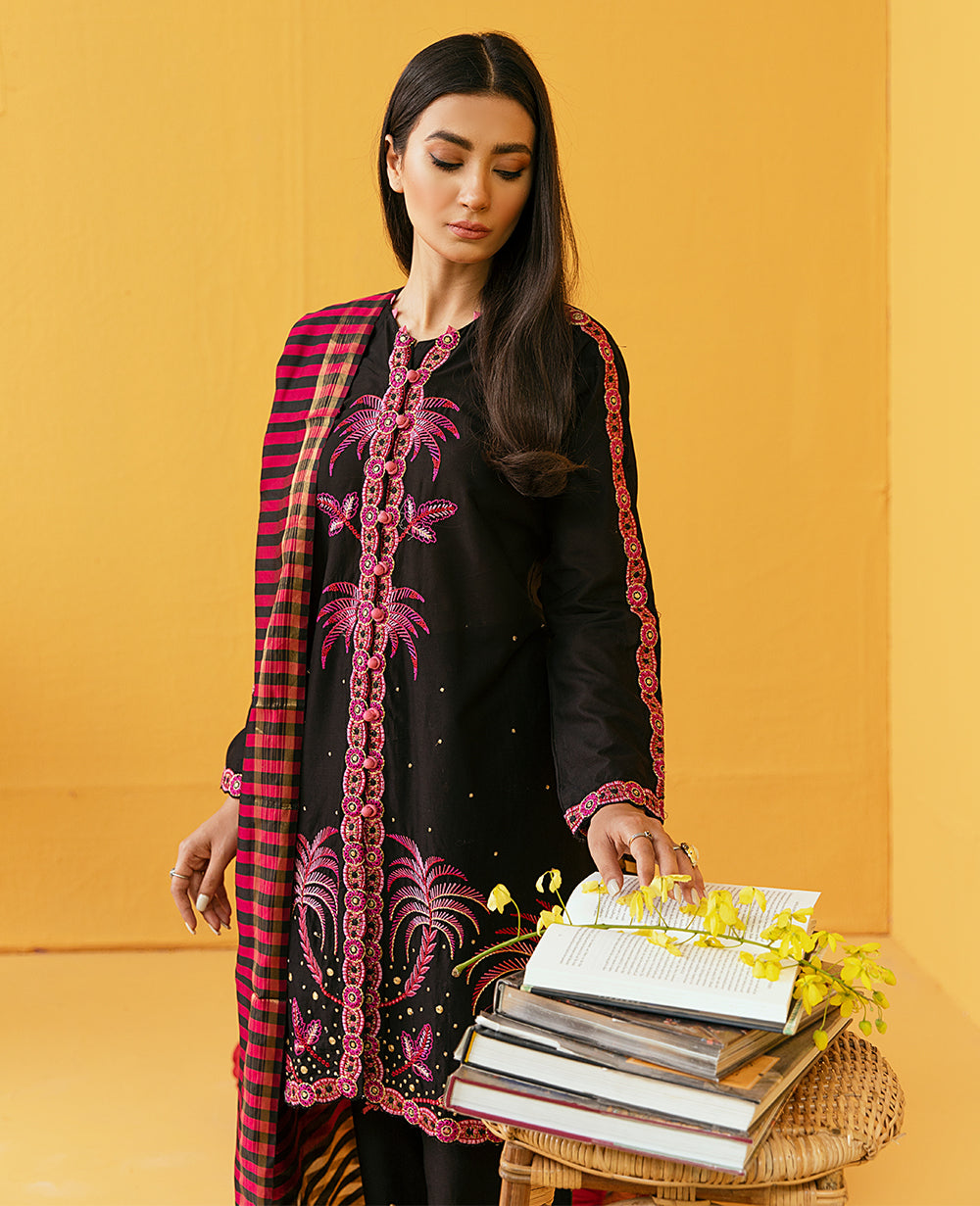 Embellished Silk Trousers  (As Shown)