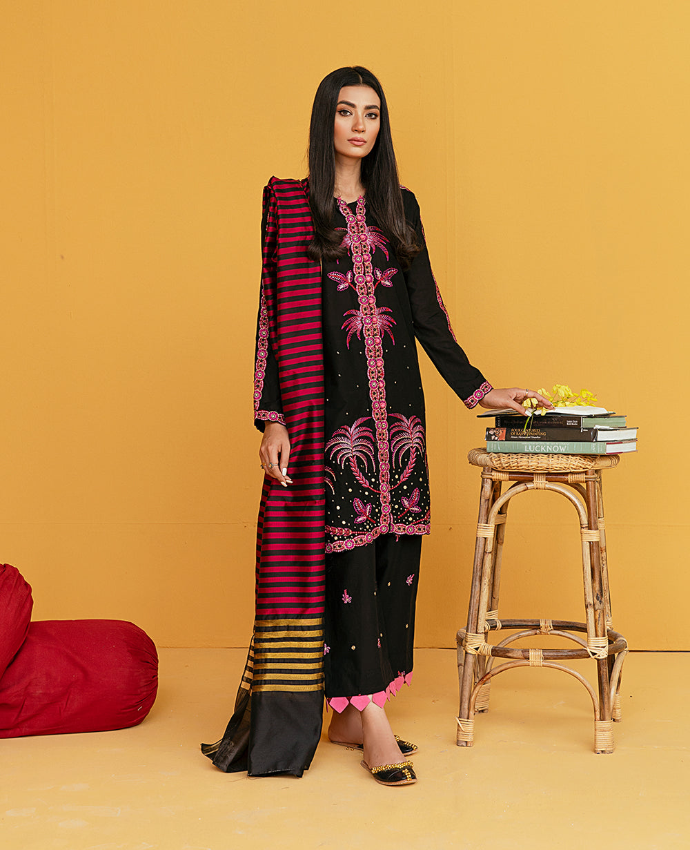 Embellished Silk Trousers  (As Shown)