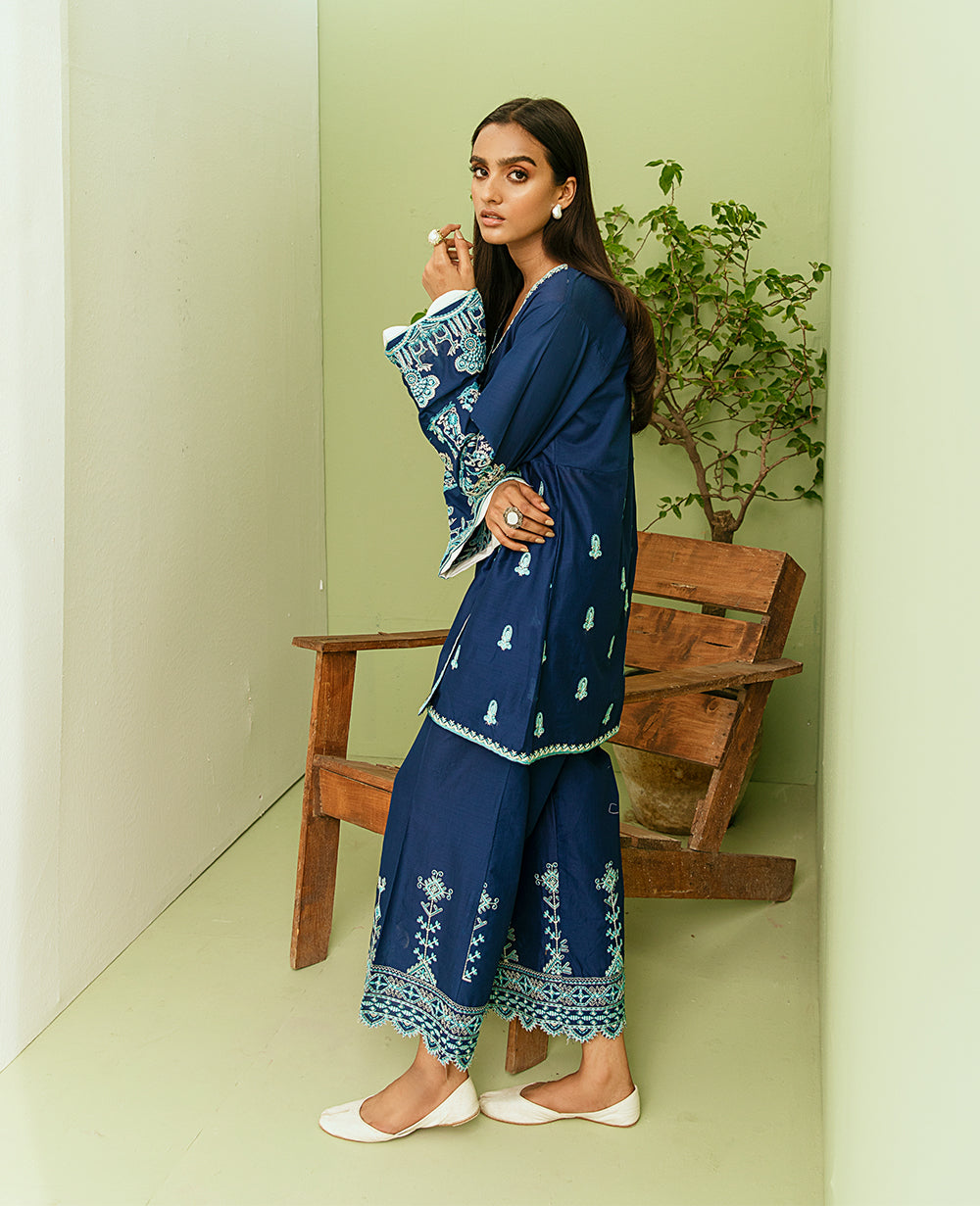 Embellished Lamee Trousers  (As Shown)