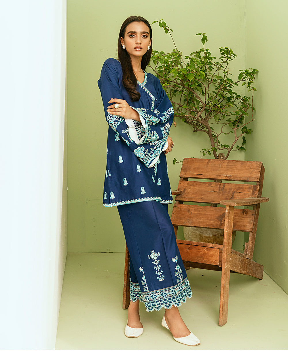 Embellished Lamee Trousers  (As Shown)