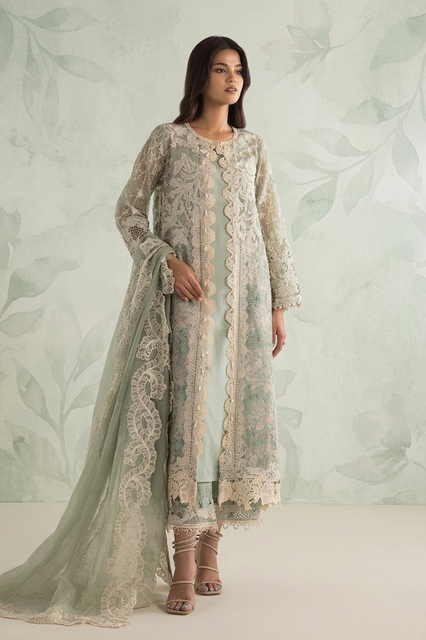 Stitched Cotton Embroidered Suit