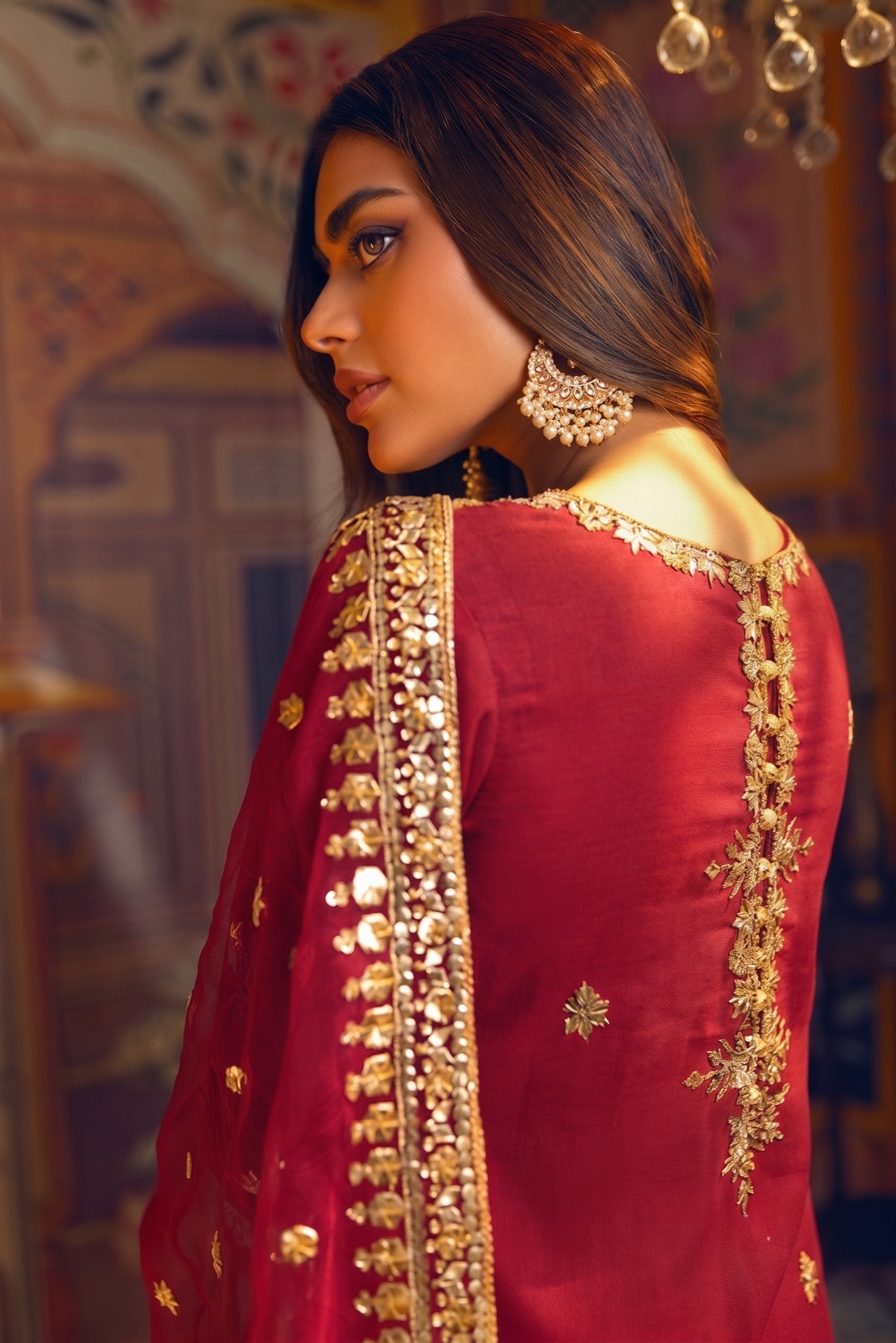 Mahroon Zareen 3 Piece Dress | Mehroon Embroidered Lawn Suit