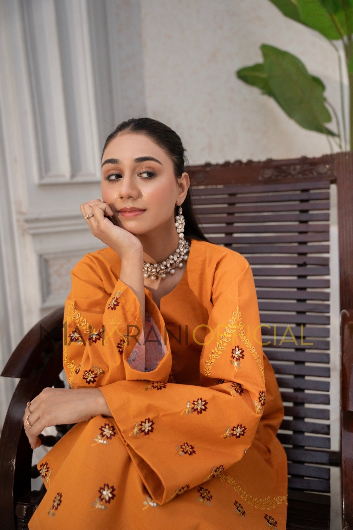 Zard bloom 2 piece Embroidered Khaddar Stitched suit