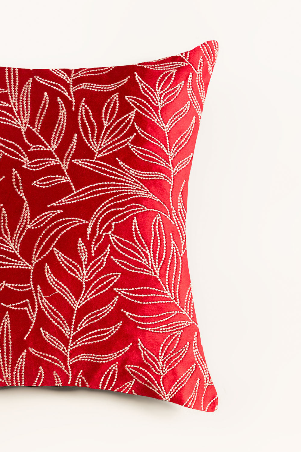 Velvet Embroidered Cushion Cover