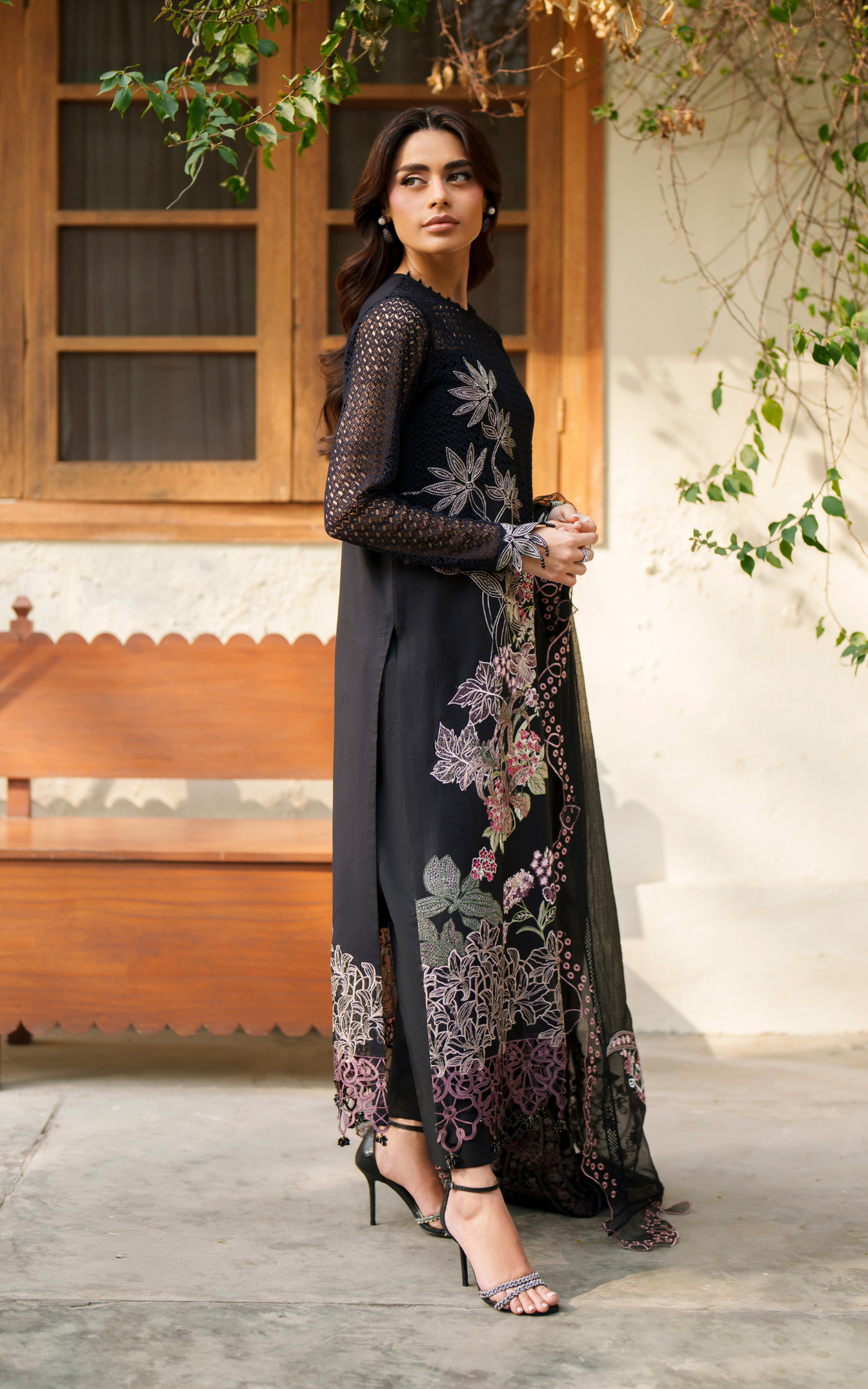 Noir Lily VUL26-01 | 3pcs Embroidered Stitched Summer