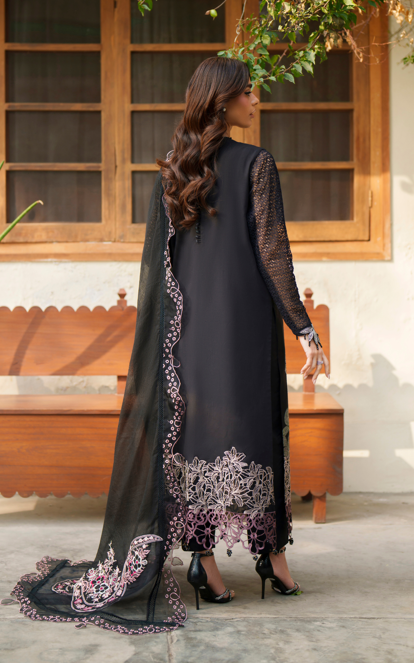 Noir Lily VUL26-01 | 3pcs Embroidered Stitched Summer