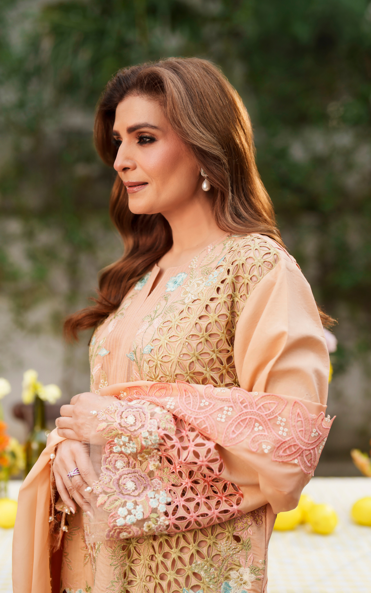 Botanical Bond VUL26-05 | 3pcs Embroidered Stitched Summer