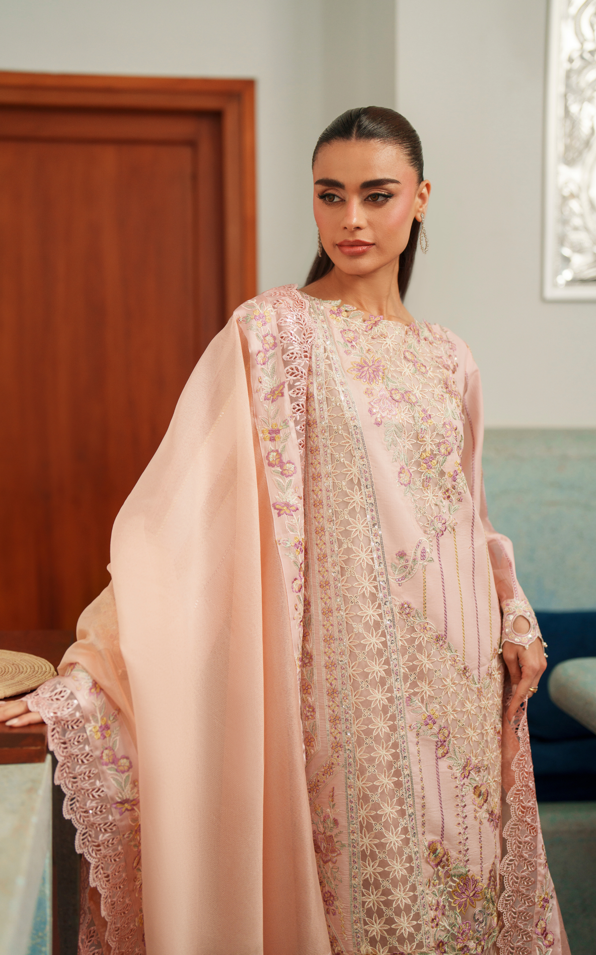 Crimson Courage VUL26-08 | 3pcs Embroidered Stitched Summer