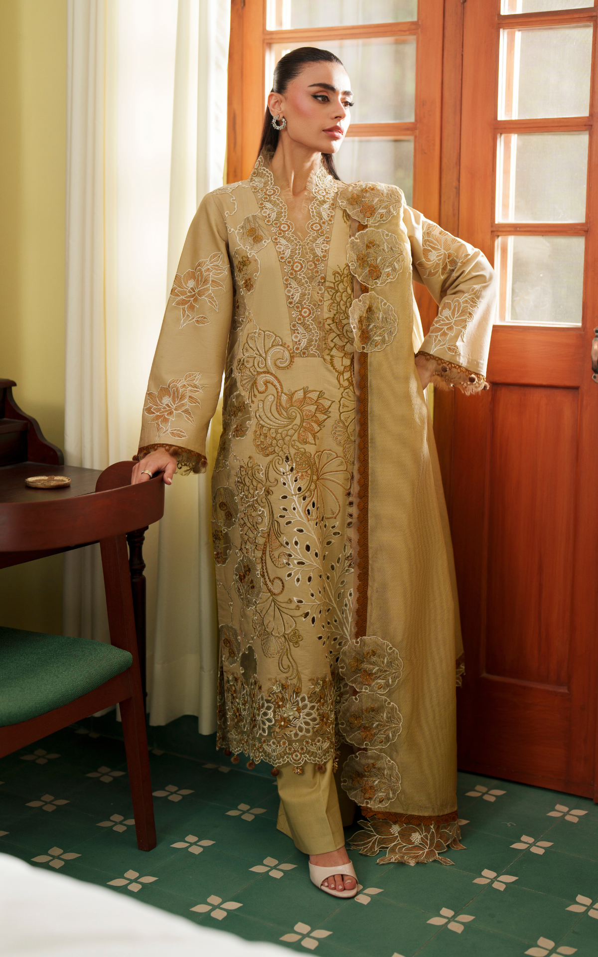 Urban Serenity VUL26-09 | 3pcs Embroidered Stitched Summer