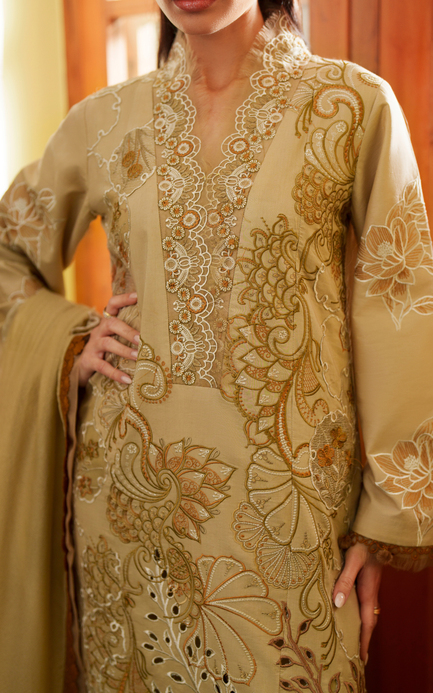 Urban Serenity VUL26-09 | 3pcs Embroidered Stitched Summer