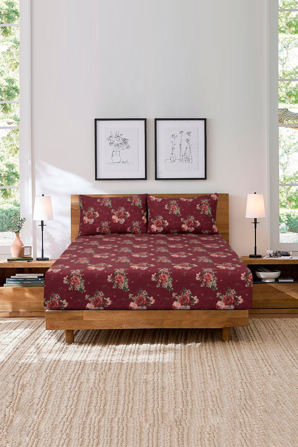 Vintage Rose Fitted Sheet Set